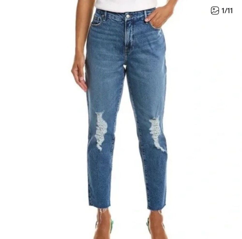 Good American $159 Weekender Stretch Denim Jeans Indigo045 Wash Size 6/28 NEW